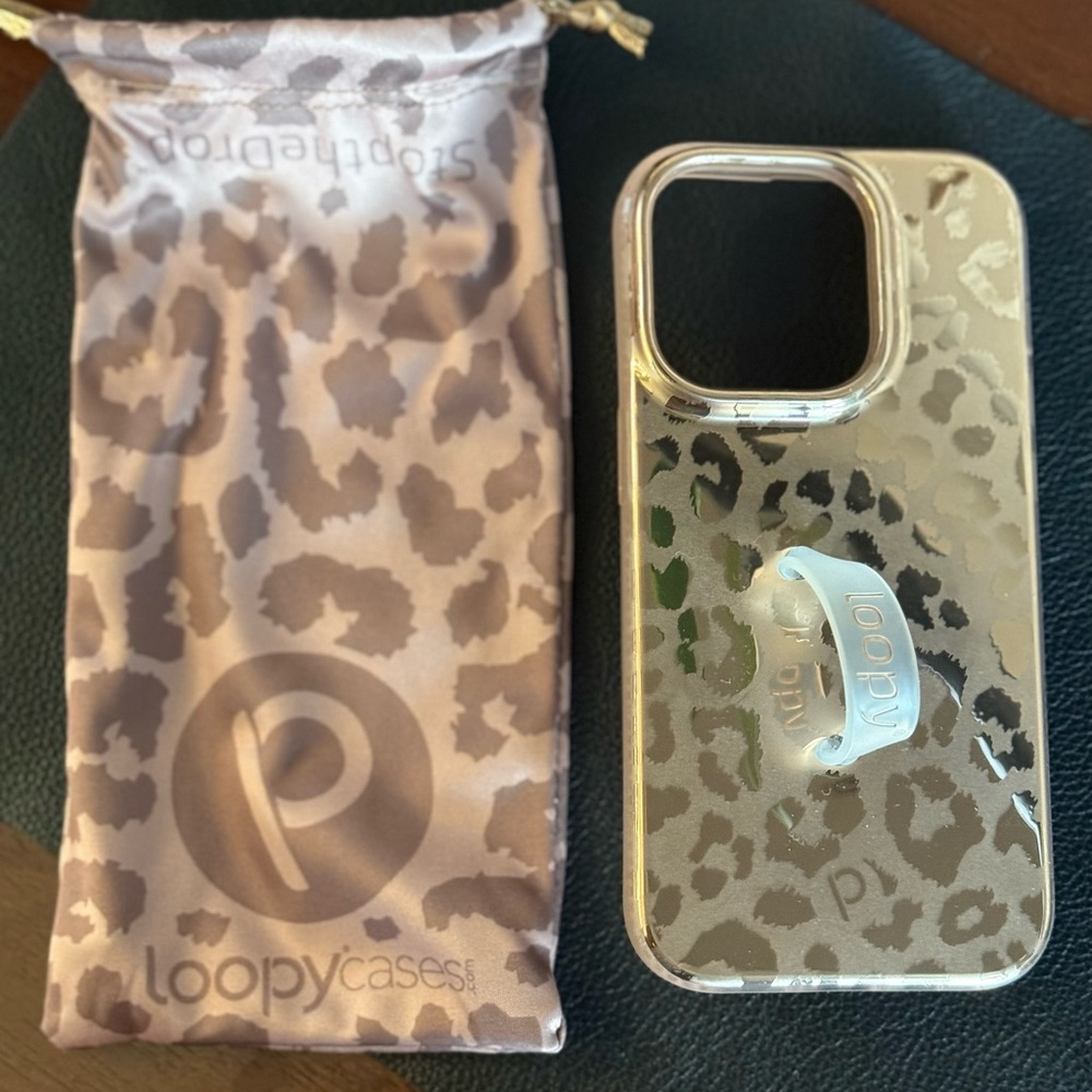 Loopy Case Wild Leopard Phone Cover - Silver and Gray